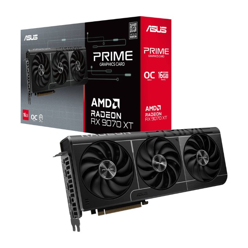 ASUS Prime Radeon RX 9070 XT OC 16GB GDDR6 Graphics Card