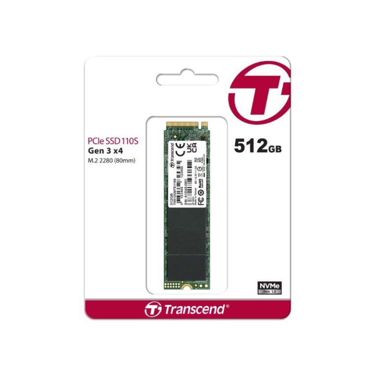 Transcend MTE110S 512GB M.2 2280 PCIe Gen3 x4 NVMe SSD